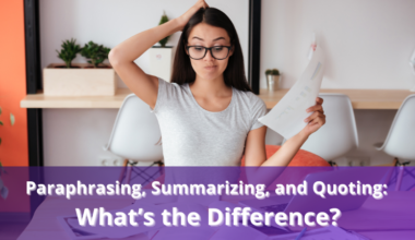 Differences between summarizing, paraphrasing, and quoting